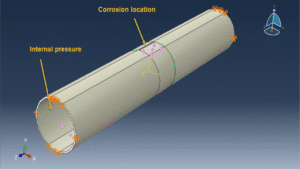 External corrosion simulation of steel pipe