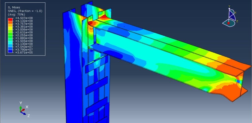 an open-leg steel column