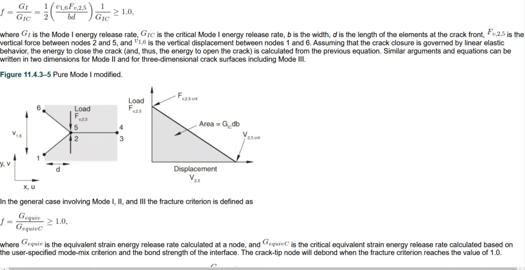 Crack modeling using VCCT method
