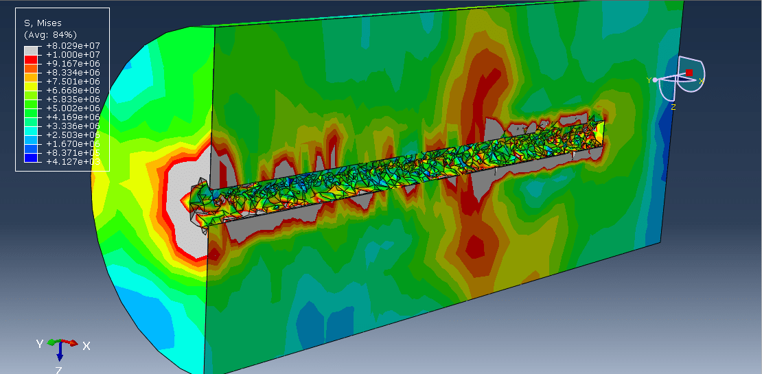 Simulation Pull-Out test of a ribbed steel bar