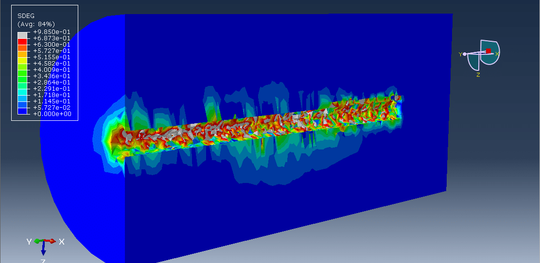 Simulation Pull-Out test of a ribbed steel bar from the UHPC part in Abaqus