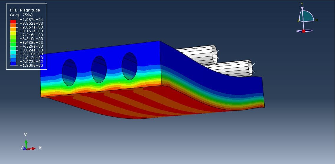 Fire and bending analysis of hollow-core concrete slab-DCT method