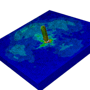 ballistic impact on bulletproof vest
