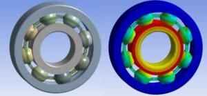 Ball bearing dynamic simulation in Ansys