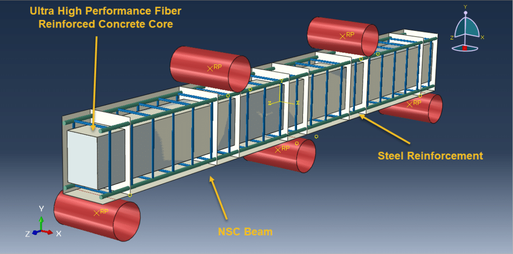 composite concrete beam bending