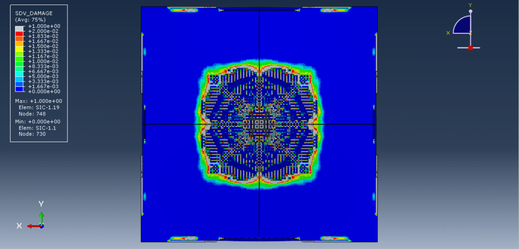 َAir blast analysis of PEEK/ceramic/gelatin composite for finding behind the armor trauma