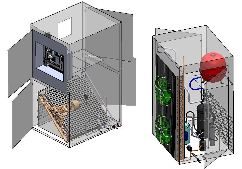 Mini Chiller 3D Model for Telecommunication Towers – Full Detailed Components