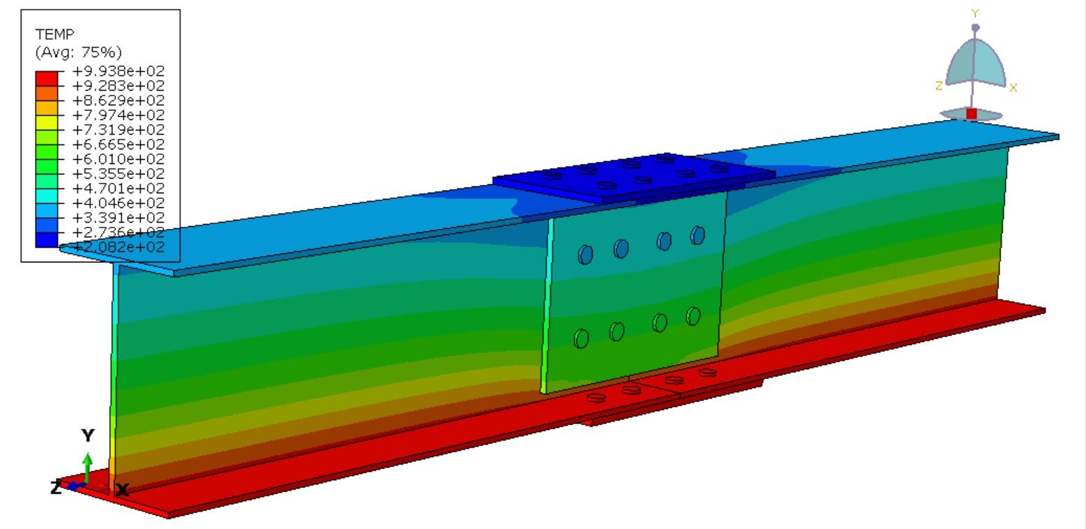Analysis of the bolted steel splice connections under fire