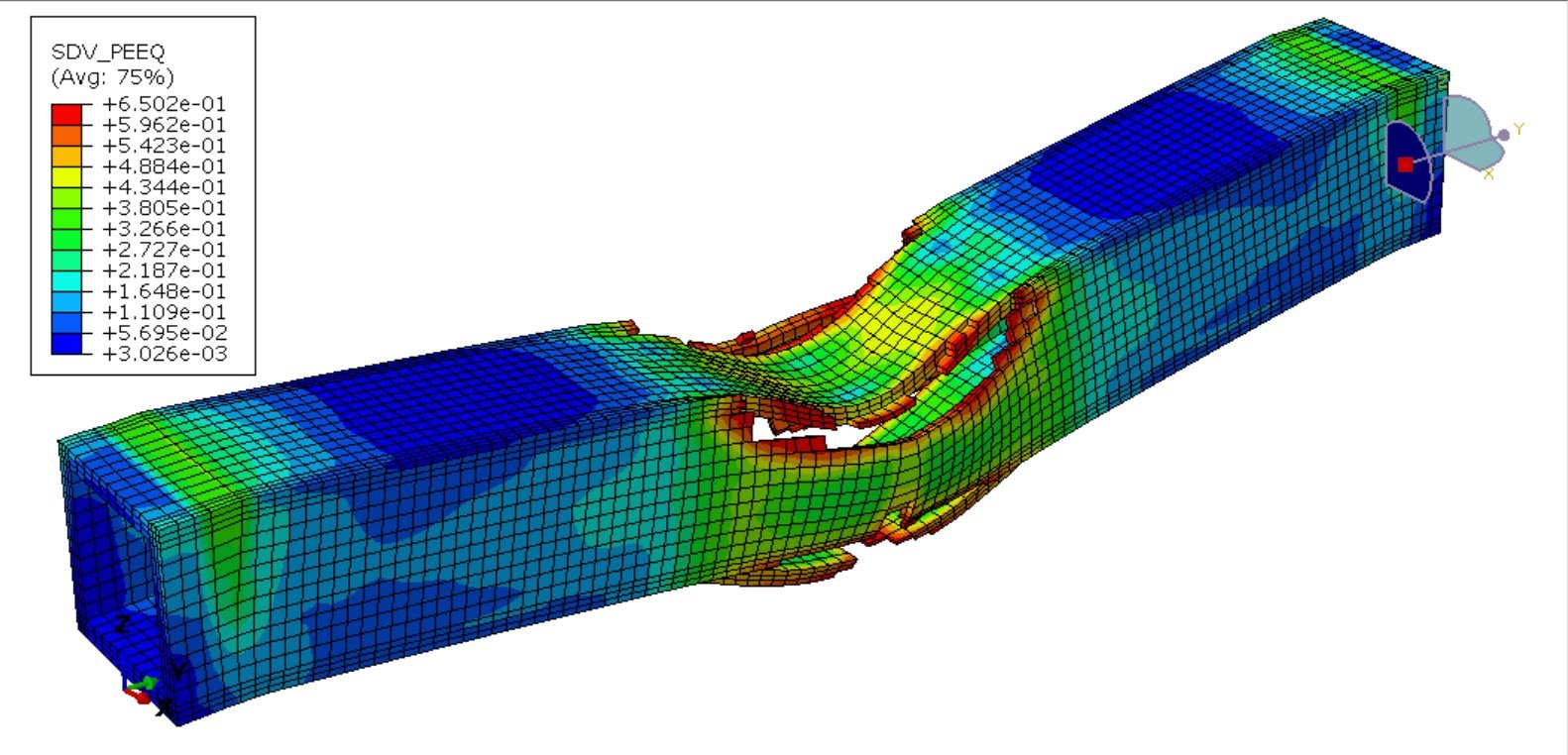 Analysis of the SSFRRC composite beam under air blast load-