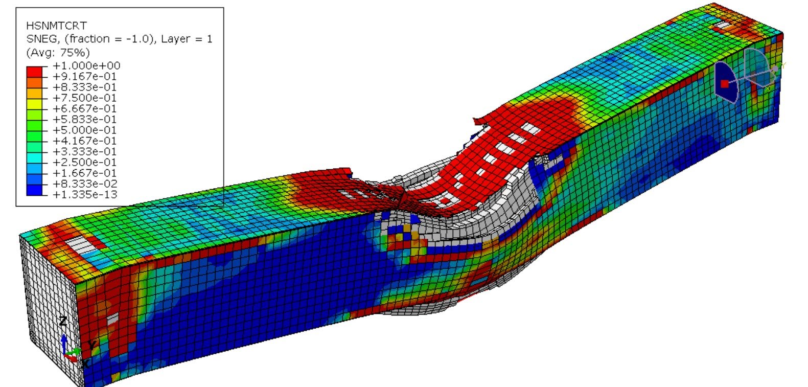 Analysis of the SSFRRC composite beam under air blast load-