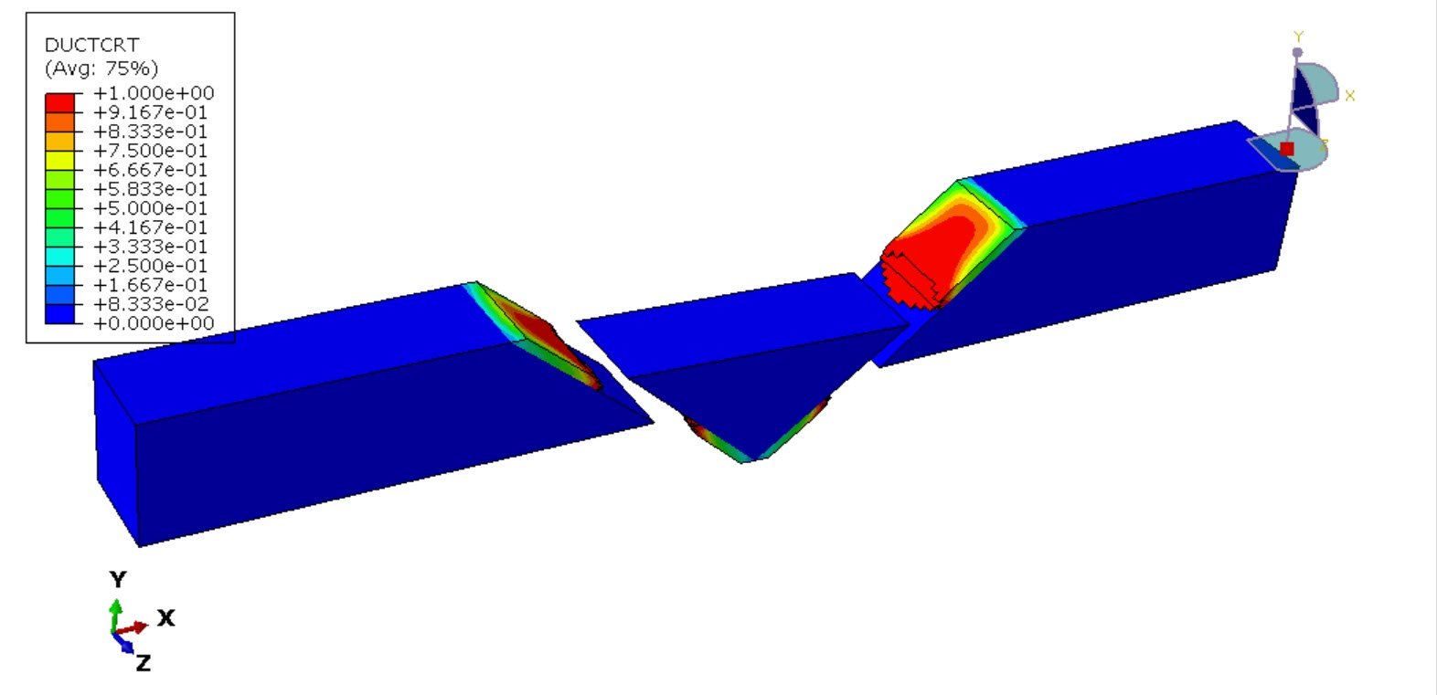 Dynamic tensile test simulation of a steel plate with a welded zone in the middle