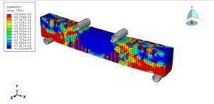 UHPGC beam simulation finite element model in Abaqus