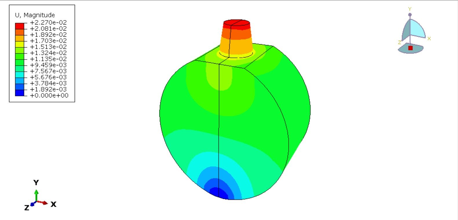 Analysis of the titanium foam impant in Abaqus- dental applications