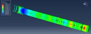 2D spallation simulation setup in ABAQUS for PMMA